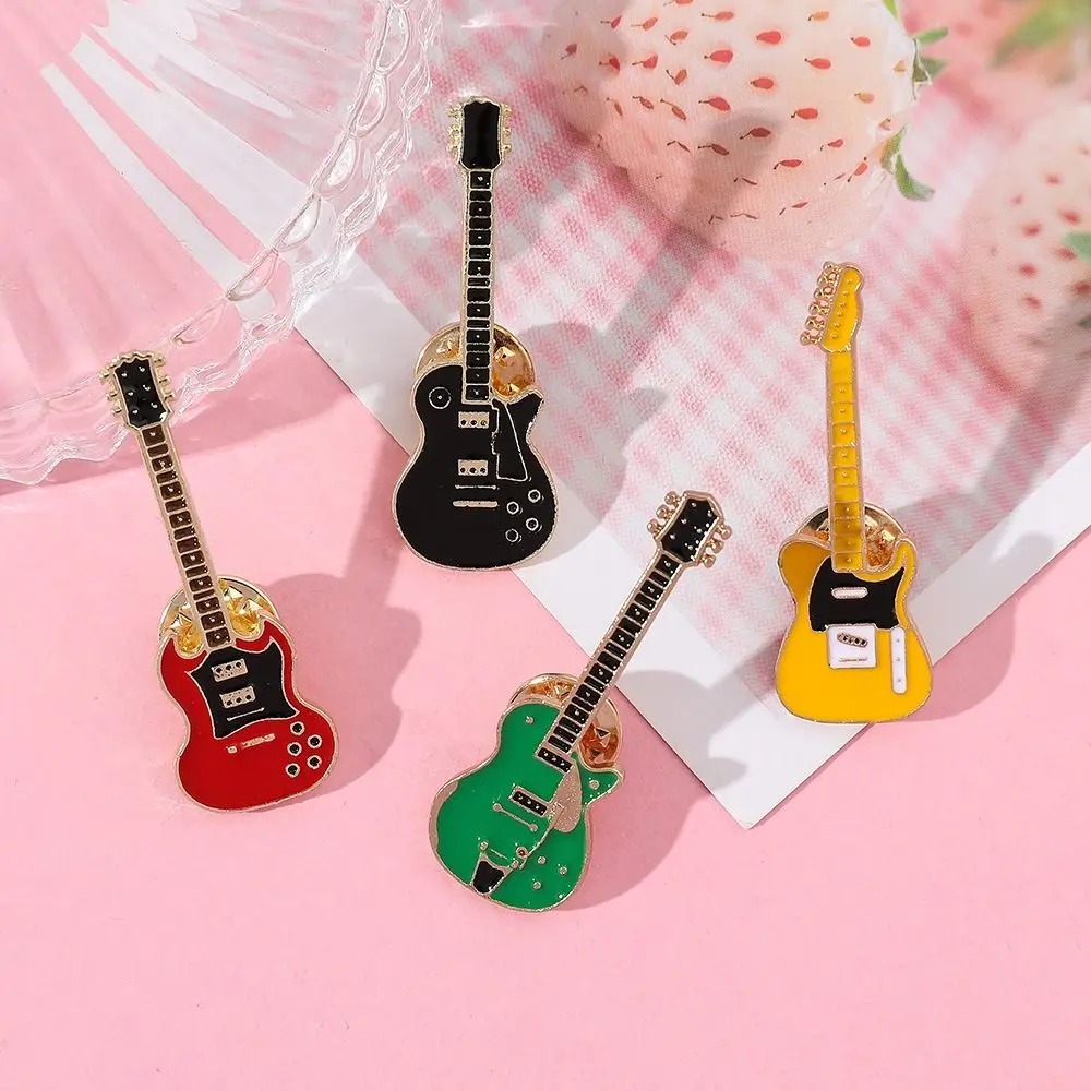 Musical Instrument Symbols - 1/2/4PCS Vintage Metal Enamel Guitar Brooch