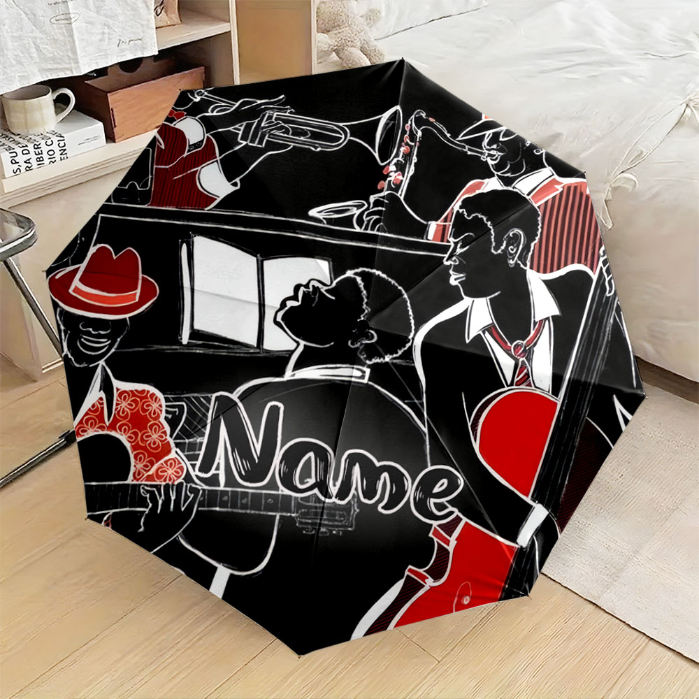 Musical Instrument And Name - Custom Name Umbrella, 