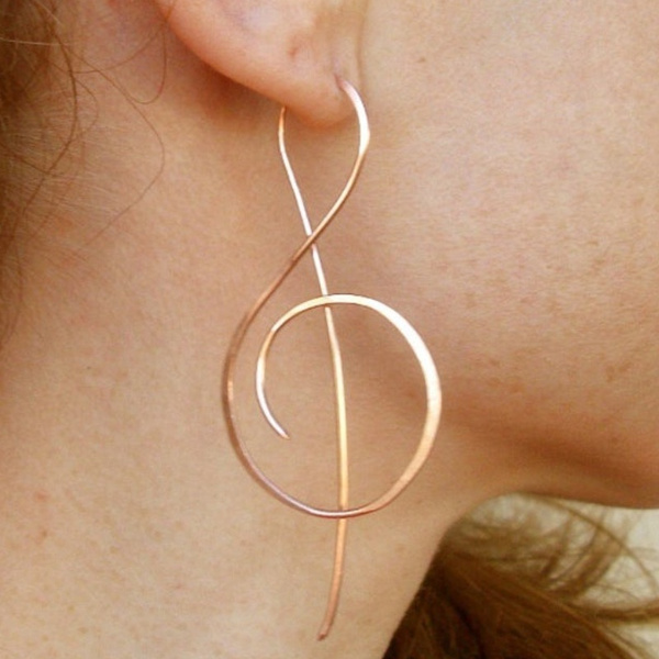2021 Trendy Music Symbol Earri - Musical Instrument Symbols recension och pris