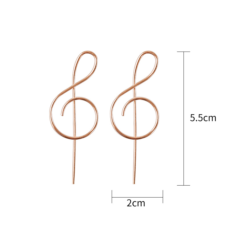 2021 Trendy Music Symbol Earri - Musical Instrument Symbols recension och pris