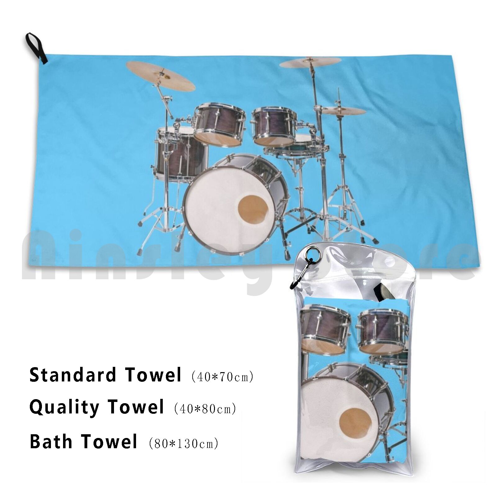 Drums Illustration Bath Towel  - Musical Instrument Image recension och pris