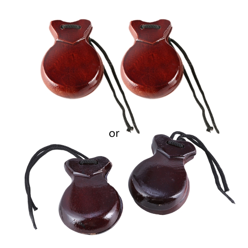 2 Pcs Wood Spanish Castanets F - Musical Instrument Clapper recension och pris