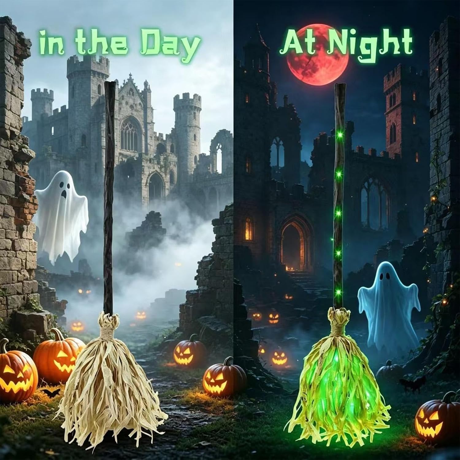 Halloween Glowing Magic Broom  - Musical Instrument Gong recension och pris