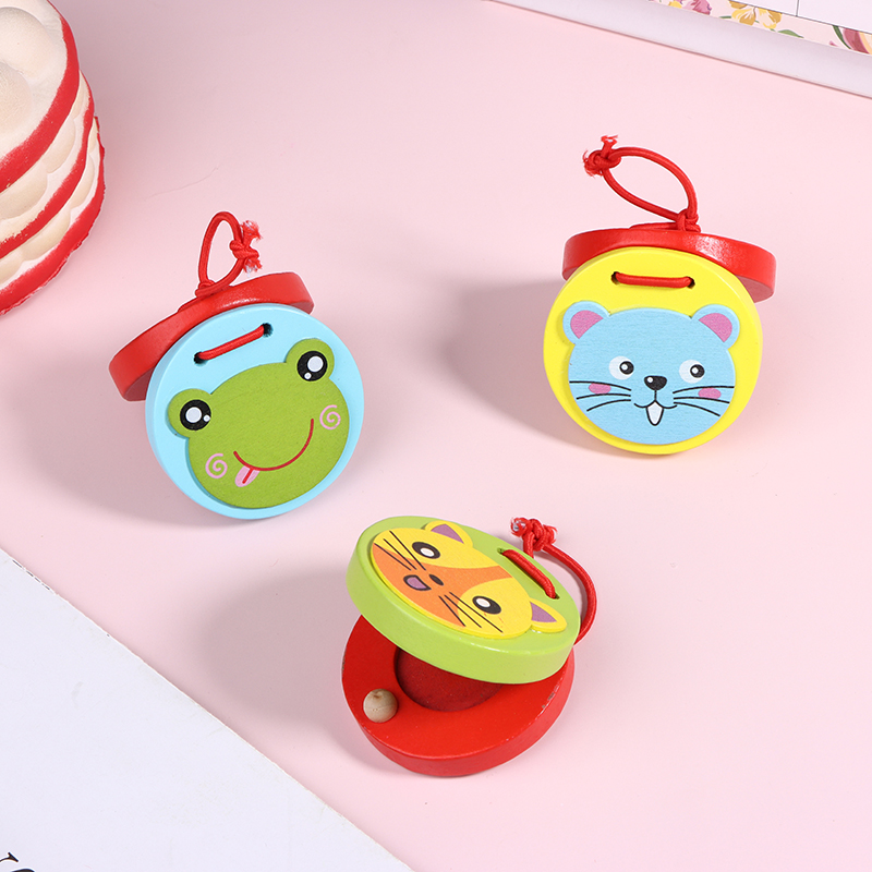 1Pc Kids Cartoon Wooden Crocod - Musical Instrument Clapper recension och pris