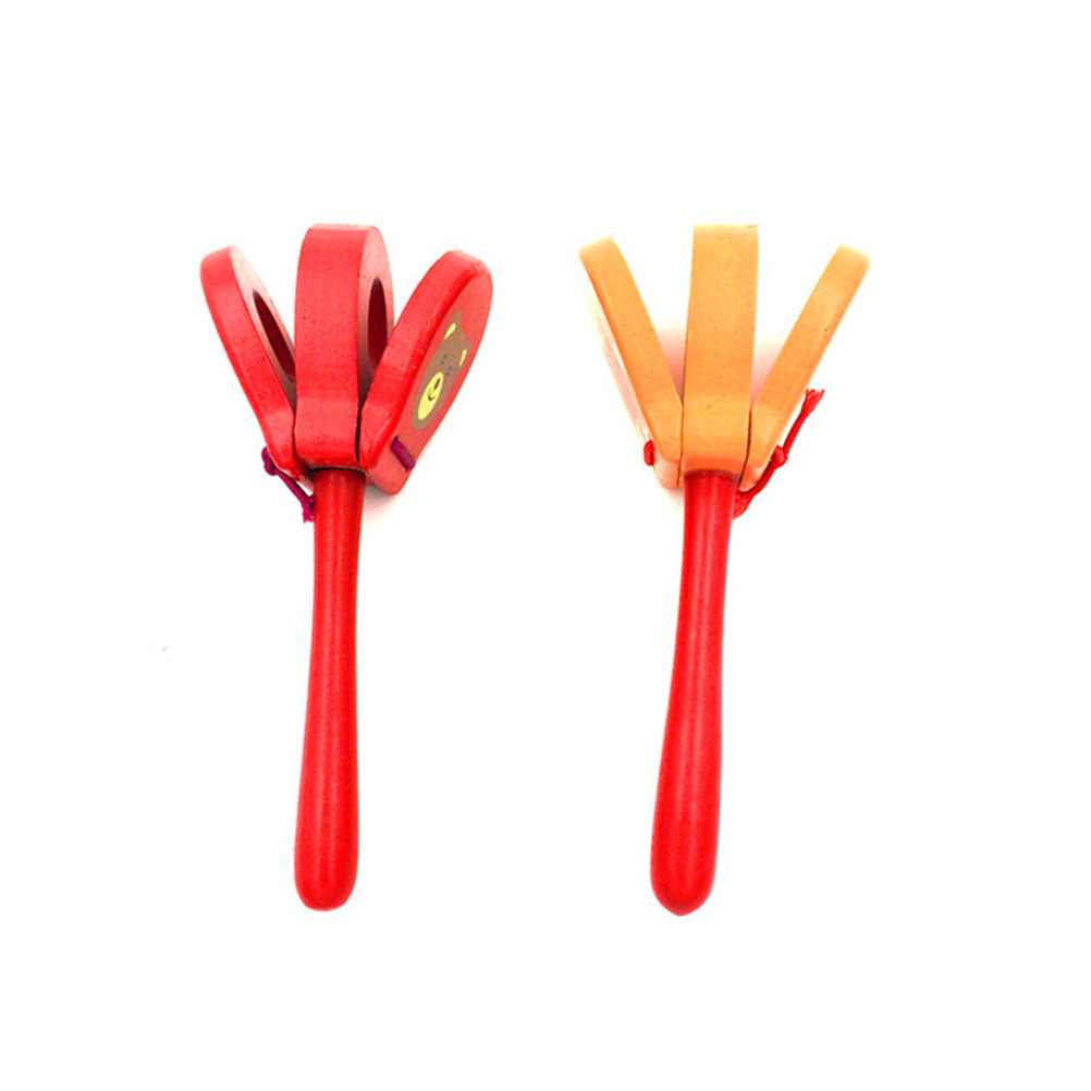 3Pcs Wooden Castanets Hand Cla - Musical Instrument Clapper recension och pris