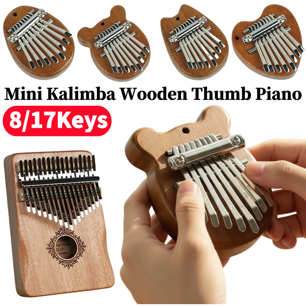 8/17Keys Mini Wooden Kalimba H - Musical Instrument Kids recension och pris