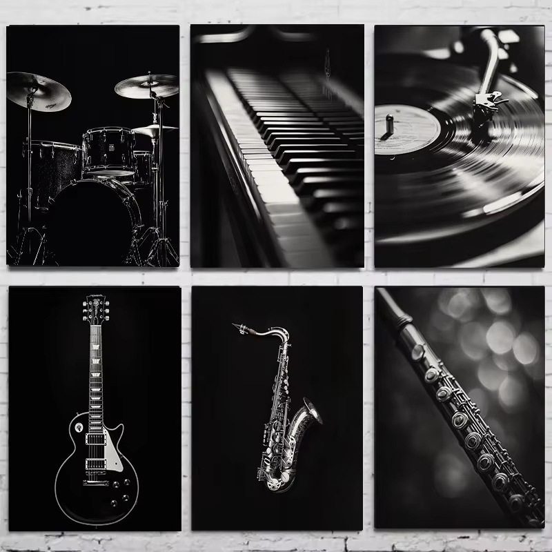 Modern Black and White Music I - Musical Instrument Image recension och pris