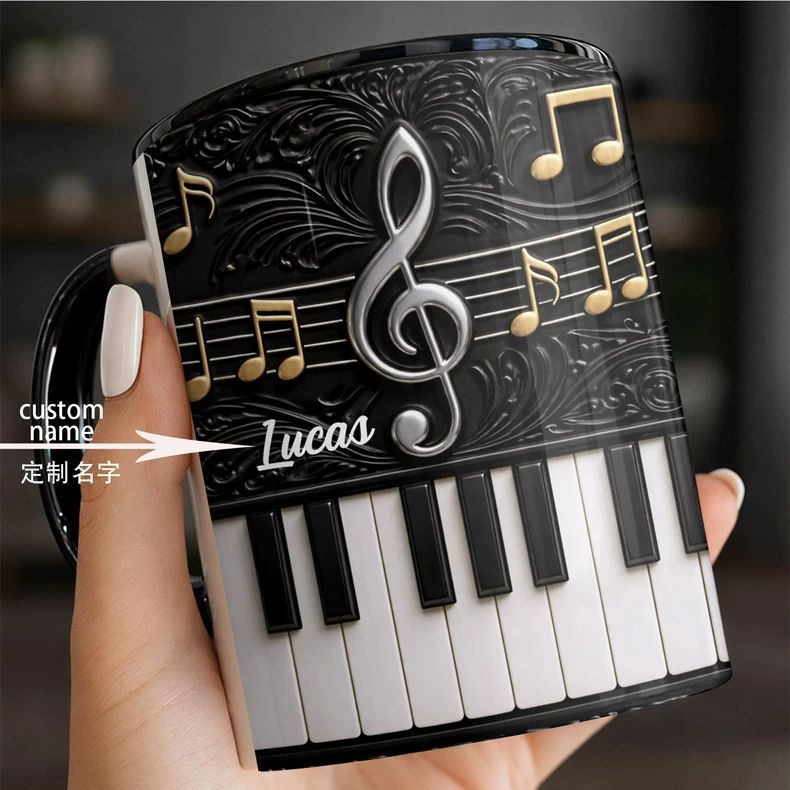 Personality Piano Ceramic Mug  - Musical Instrument And Name recension och pris