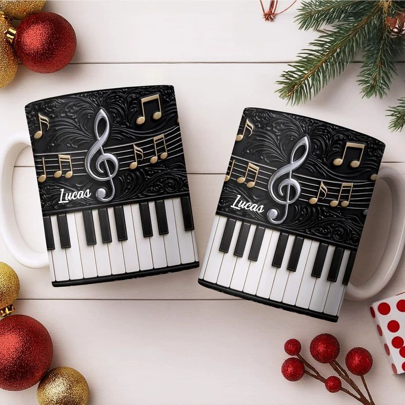 Personality Piano Ceramic Mug  - Musical Instrument And Name recension och pris