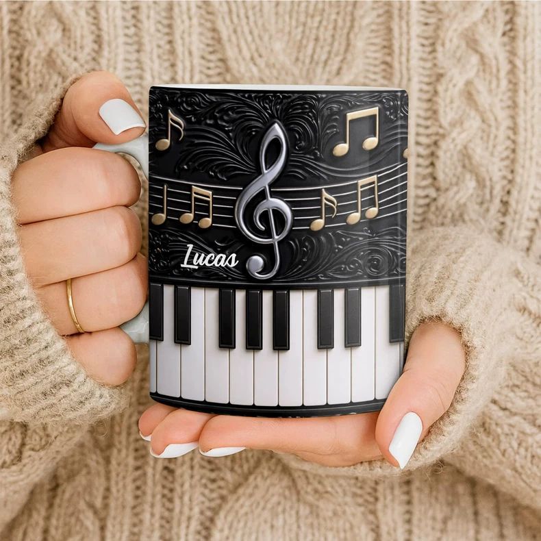 Personality Piano Ceramic Mug  - Musical Instrument And Name recension och pris
