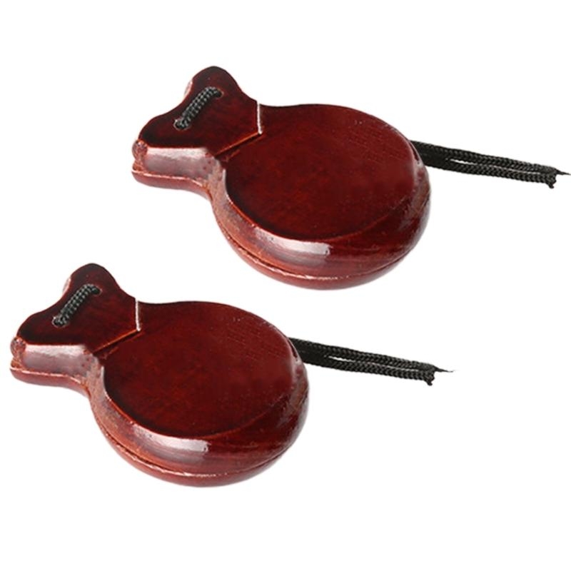 2Pcs Traditional Castanet Wood - Musical Instrument Clapper recension och pris