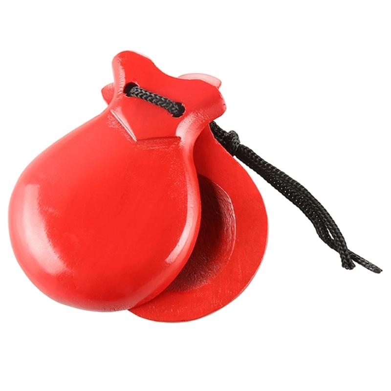 2Pcs Traditional Castanet Wood - Musical Instrument Clapper recension och pris