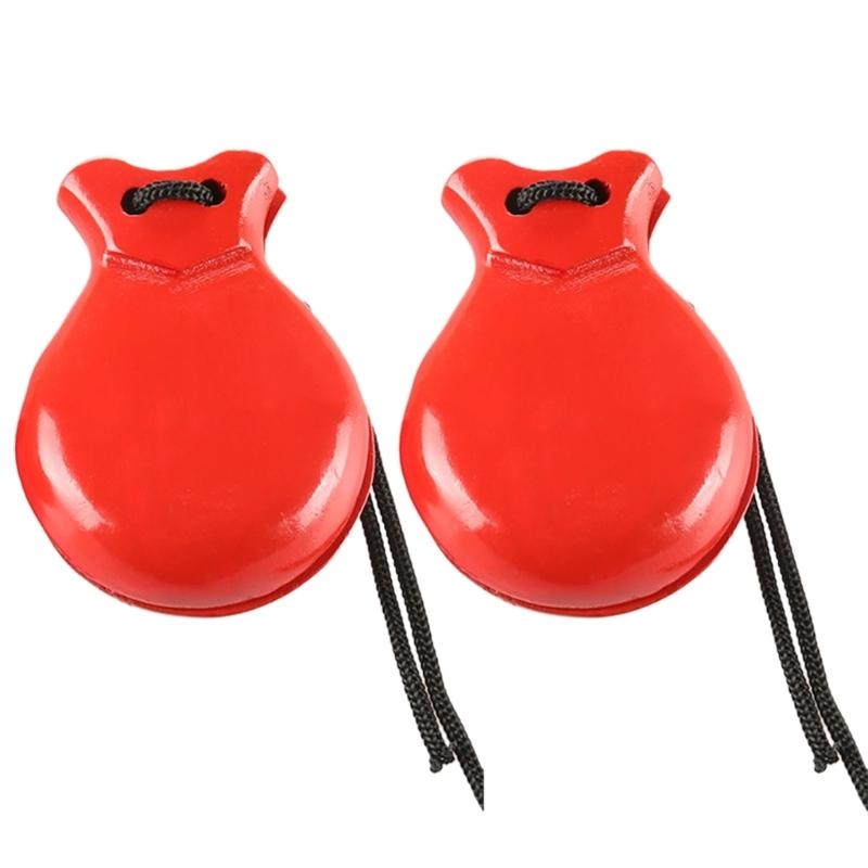 2Pcs Traditional Castanet Wood - Musical Instrument Clapper recension och pris