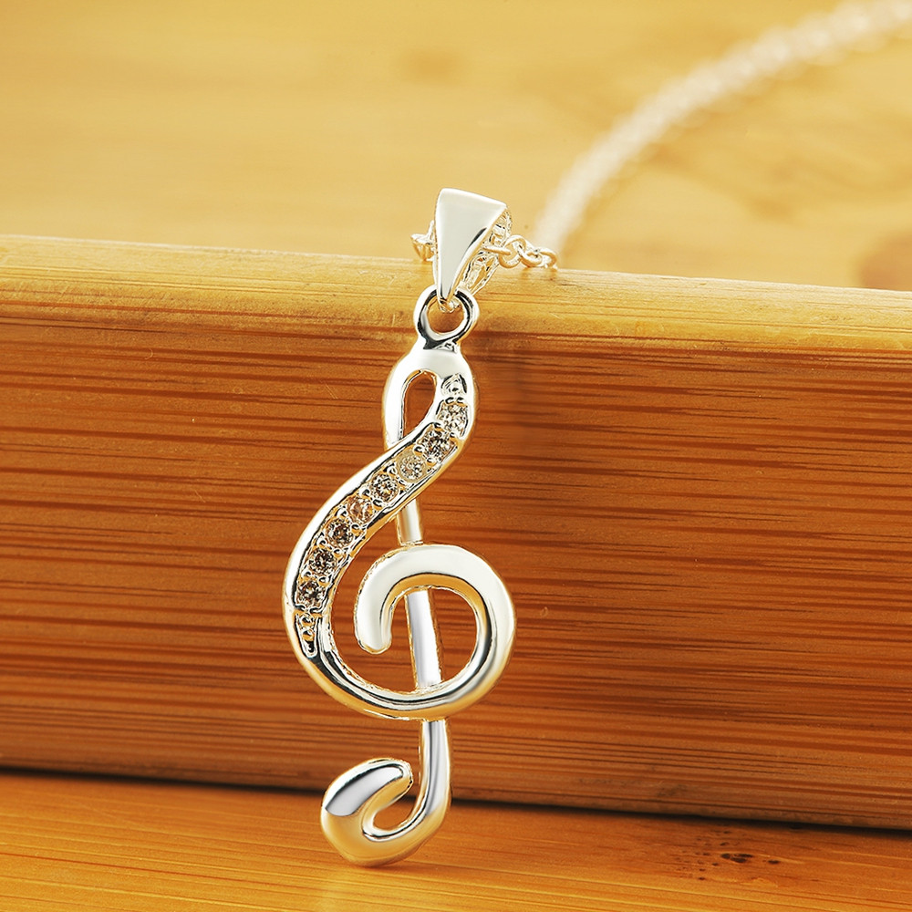 45CM 18inches 925 silver neckl - Musical Instrument Symbols recension och pris