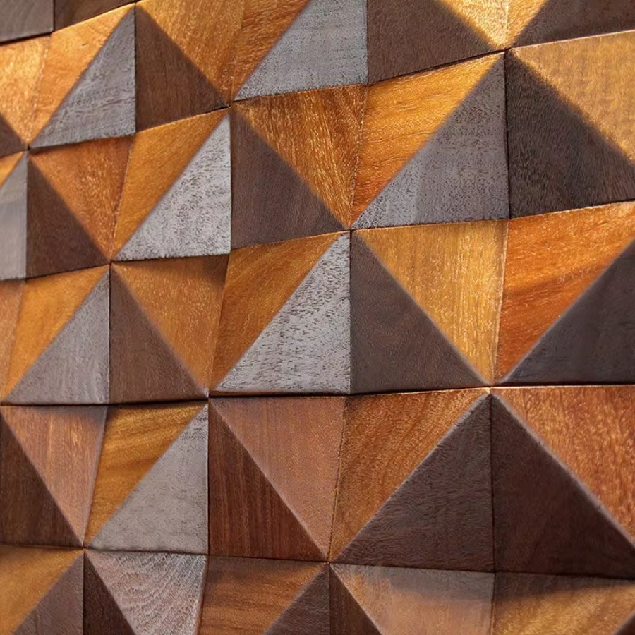 3D Triangle Solid Wood Mosaic  - Musical Instrument Image recension och pris