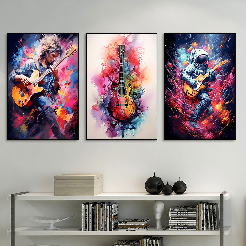Frameless Abstract Colorful Ar - Musical Instrument Image recension och pris