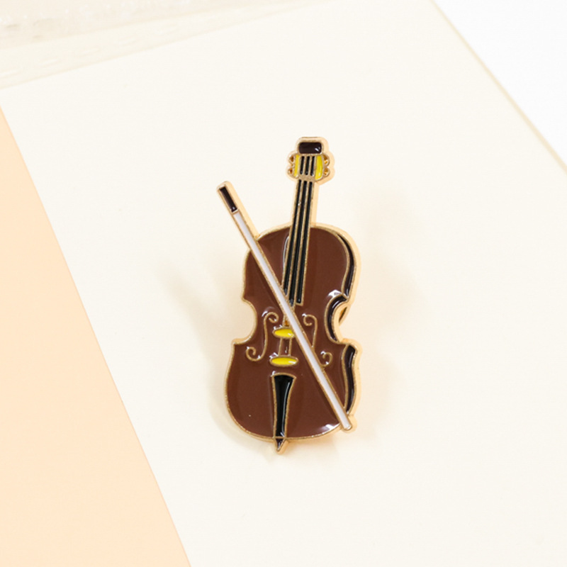 Cartoon Violin Enamel Pin Badg - Musical Instrument Symbols recension och pris