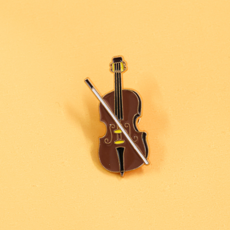 Cartoon Violin Enamel Pin Badg - Musical Instrument Symbols recension och pris