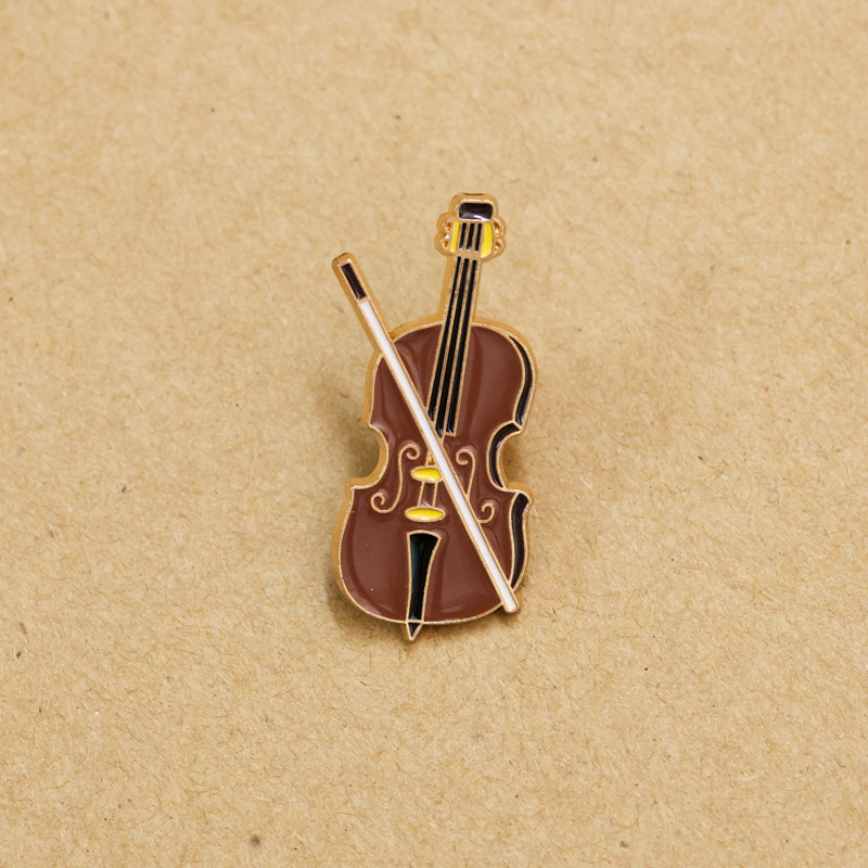 Cartoon Violin Enamel Pin Badg - Musical Instrument Symbols recension och pris